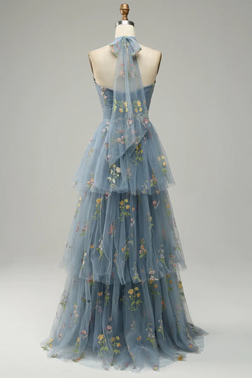 Halter Tulle Vestido de Fiesta